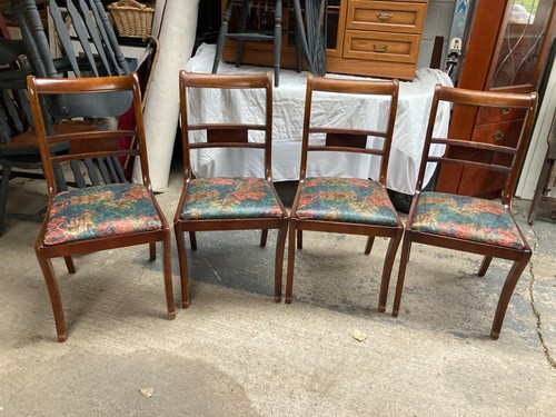Brown wooden dining chairs 4 - x,
