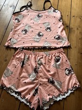 Pug Dog Silky Pyjamas, Brand New Without Tags. Size Medium