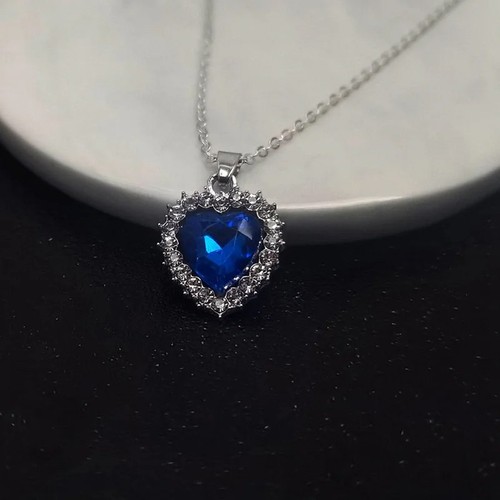 Rhinestone heart pendant - heart,