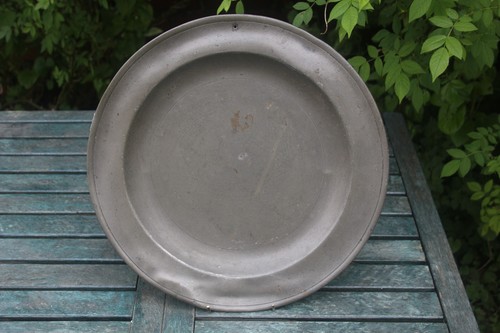 Antique 42cm large pewter - antique,
