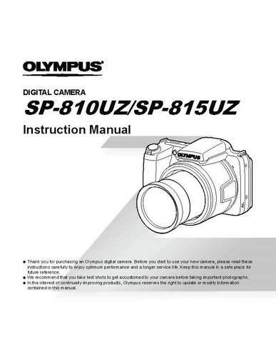 Olympus 810 digital - olympus, sp-810