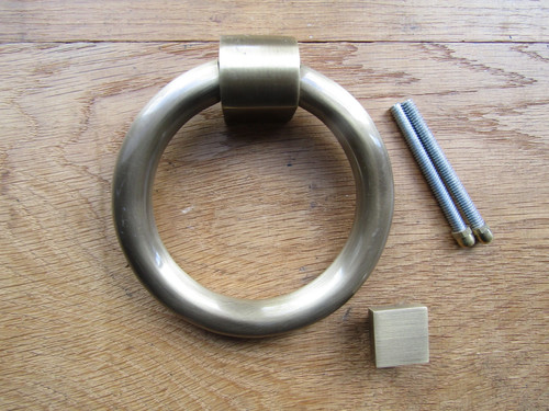 Antique brass ring door - ring,