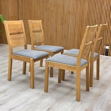 Furniture Village 'Bakerloo' Wooden Back Dining Chair - Set of 4 Upholstered NEW