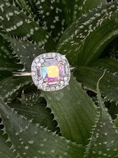 925 Silver Ring With Aurora