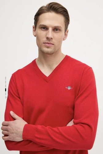 Men gant sweater red knit - men, 38