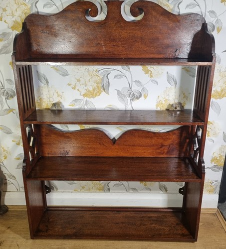 Antique mahogany wall shelves - mahogany,