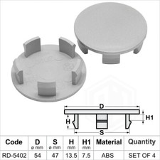 Alloy wheel center - , caps