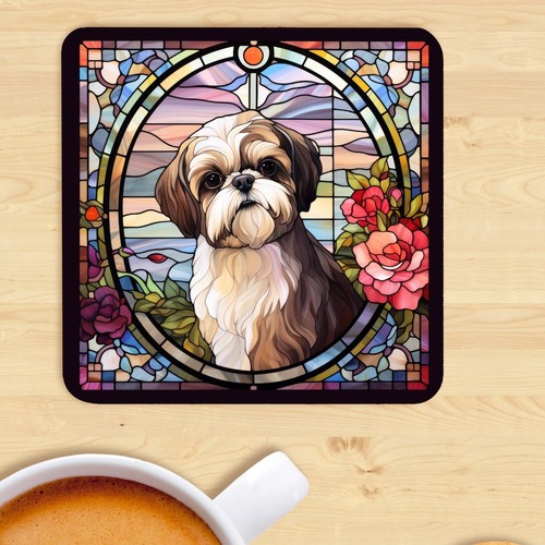 Pet dog coaster stained - pet,