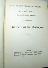 Antiquarian Book The Peril Of The Owlopole Hardcover 1933 by Eve St Leger
