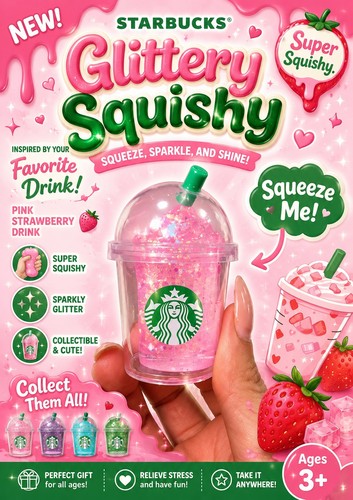 Starbucks cup glitter - starbucks, squishy