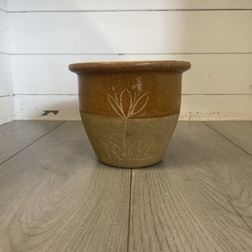 Vintage glazed terracotta pot