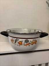 Vintage Enamel Stock Pot Pan