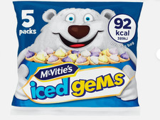 50 packs of McVitie's Iced Gems  Biscuits 10 x 5 pack| UK Free And Fast Dispatch