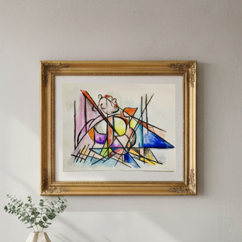 Gouache watercolour piano god - piano,