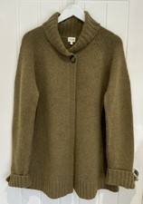 Ladies VIYELLA Super Soft Green Lambswool & Angora Knit Cardigan Size 16-18, VGC
