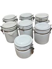 Set of 7 White Ceramic