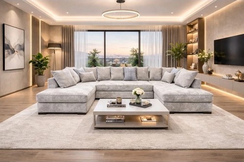 New shape sofa plus stool - sofa,