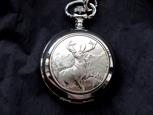 Stag deer pocket watch - pocket,