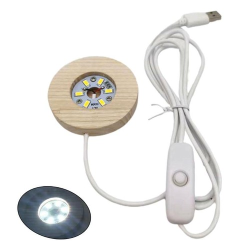 Led night light - light, wooden