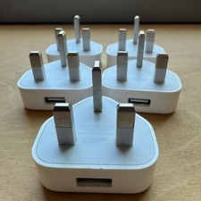 Bundle of 5 x Genuine Apple A1399 USB Wall Charger Plugs UK