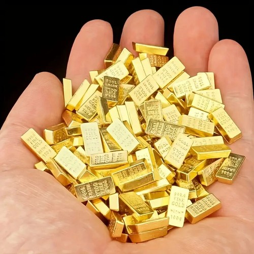 Pcs alloy mini - gold, brick