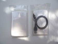 2.5" IDE Hard Drive Enclosure USB 2.0 Screwless White x 2