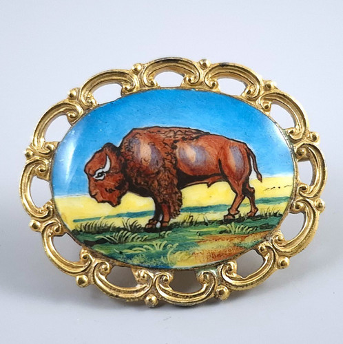 Vintage silver gilt - gilt, enamel