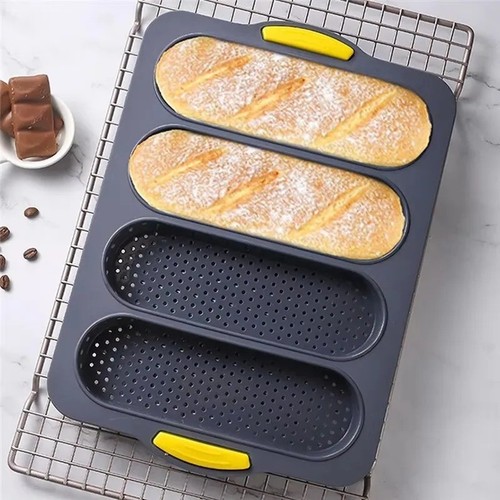 4slot baguette pan silicone - 4slot,