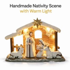 Handmade nativity scene resin - nativity,