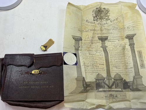 1881 masonic certificate - masonic,