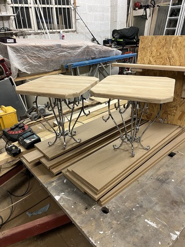 Unique oak block chandelier - block,