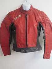Vintage Dainese Leather Jacket CAFE RACER Motorcycle Biker Jacket M 38" Euro 48