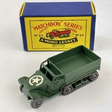 Vintage Boxed Matchbox Series Moko Lesney No. 49 Army Half Track Mark III