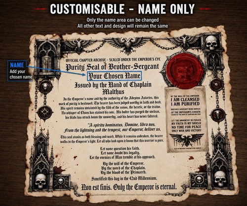 Warhammer 40k custom purity - custom,