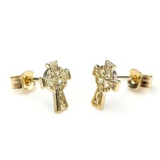 9ct Gold Celtic Cross Stud