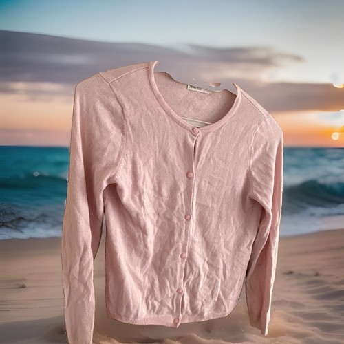 Girls pink knit button - h&m,