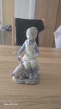 Girl with goose made in Spain makers mark