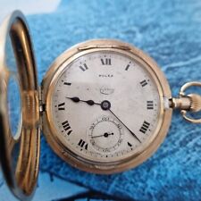 Rolex Asprey 9k Solid Gold Half Hunter Pocket Watch 9c