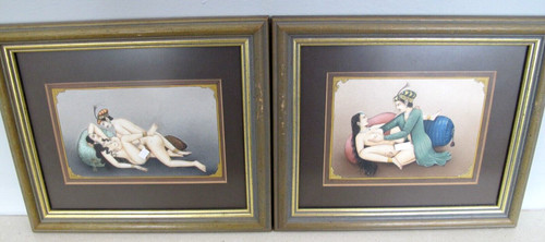 Exquisite pair indian school - pair,