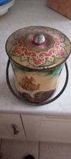 Antique metal biscuit barrel or tin