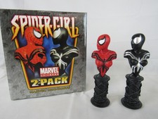 Bowen Designs Marvel 6" Spider-Girl Mini Bust Statue 2-Pack MIB C435