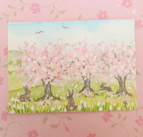 Original aceo blossom - original, "blossom