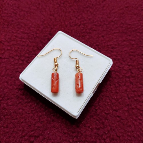 Italy coral earrings - coral,