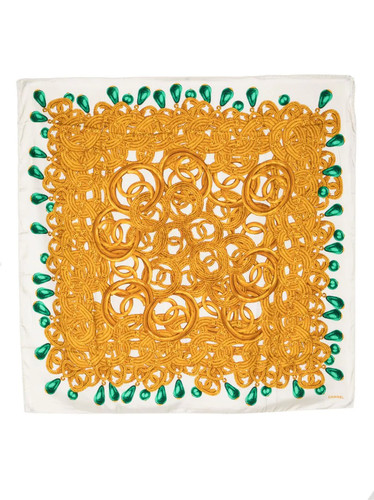 Chanel jewellery print - chanel, silk