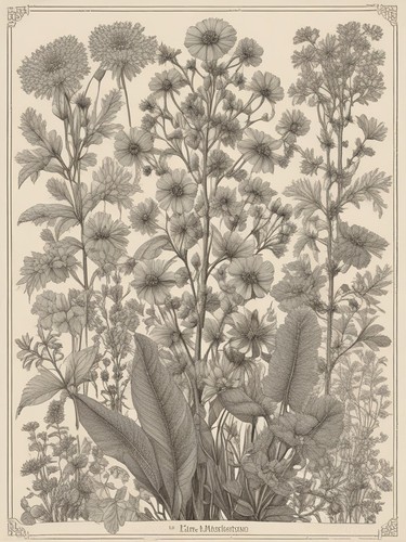 Wildflower cluster vintage - cluster,