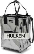 HULKEN Medium Silver Shopping Trolley on Wheels Foldable & Reusable -FOR AUCTION