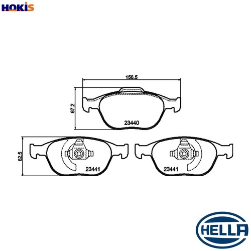 Brake pad set disc - brake, 8db