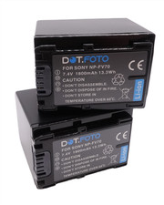 2x NP-FV60, NP-FV70 Battery for Sony HDR-XR550V HDR-XR550VE NEX-VG10