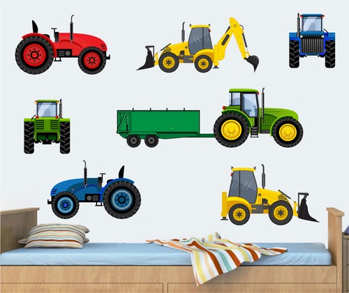 Tractors diggers wall art - wall,