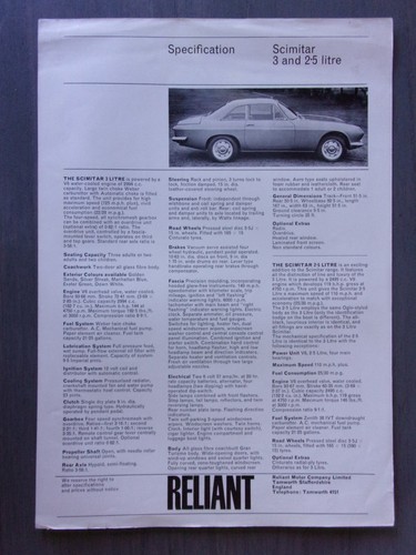 Reliant scimitar 2 5 litre - 3, 2.5